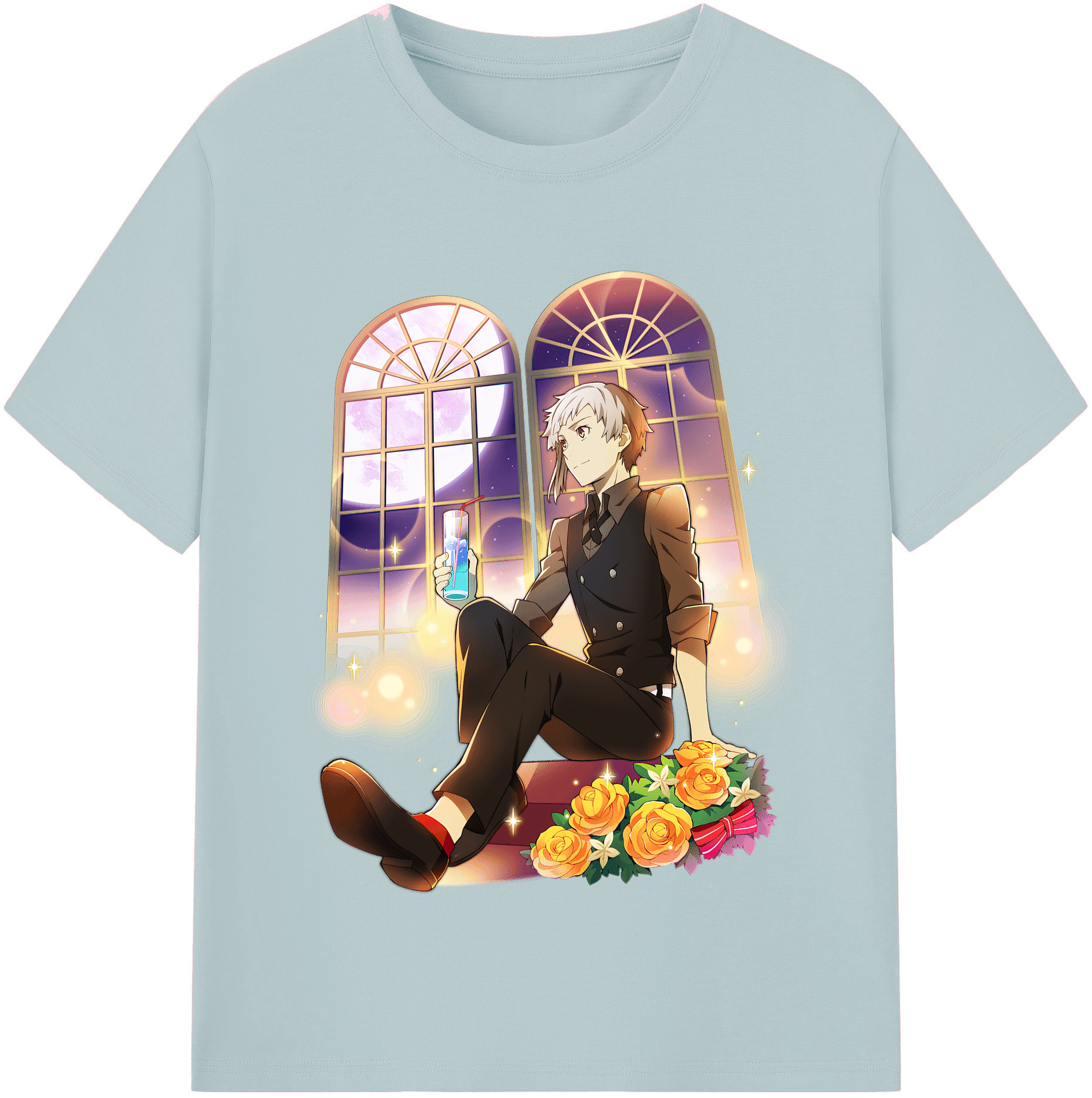 （画像用） 文豪ストレイドッグス Bungo Stray Dogs 綿100％半袖Tシャツ（フロントプリント）